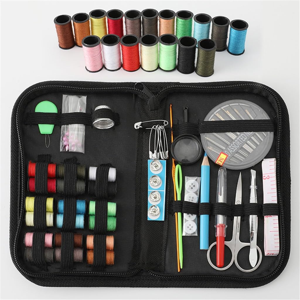 Kit de Costura para el hogar, Caja de Costura, Herramienta de Costura Manual, Kit de Costura Multifuncional portátil de 80 Piezas