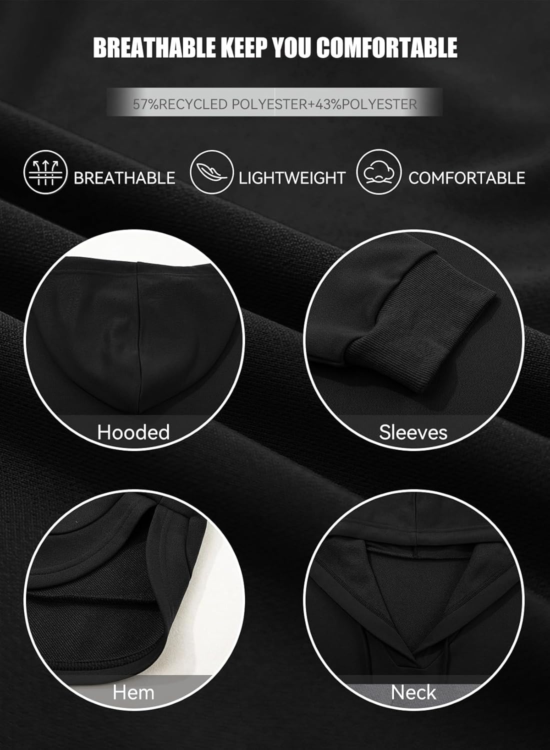 AlvaQ Womens Plus Size Sweatshirts Casual Long Sleeve V Neck Drawstring Hoodies Tops - Image 6