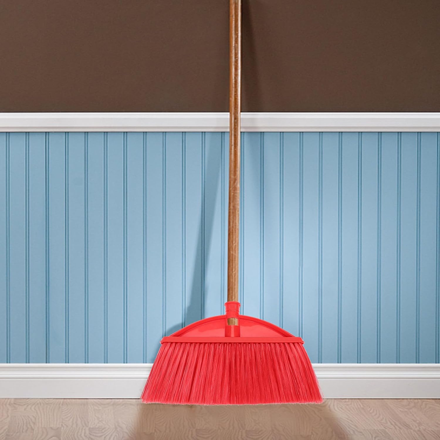Plastic Broom Head Replacement for Kitchen Sweeping Part Red
