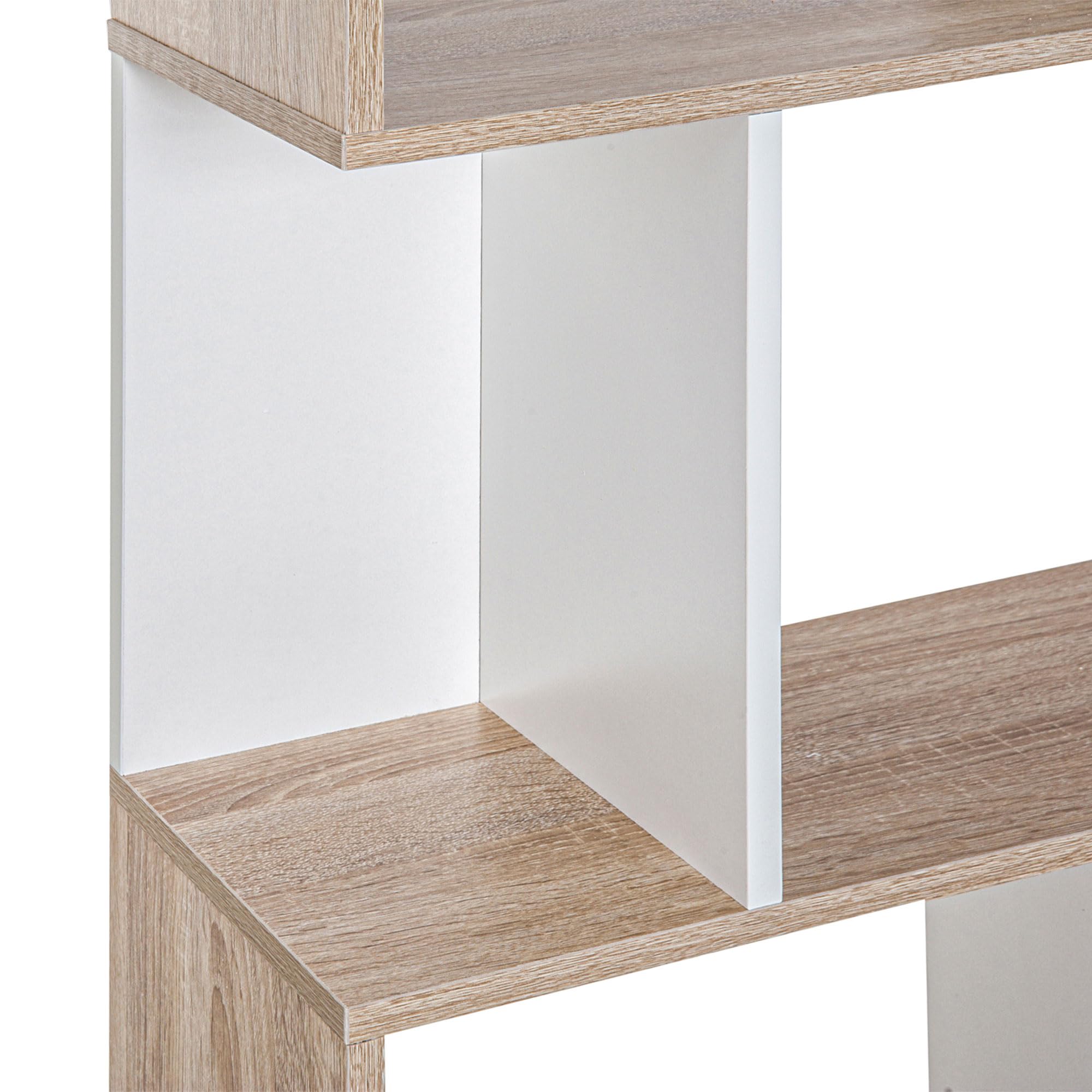 HOMCOM Libreria di Design Scaffale Moderna 3 Ripiani 60 × 24 × 111.4cm | Scaffale Ufficio, Legno