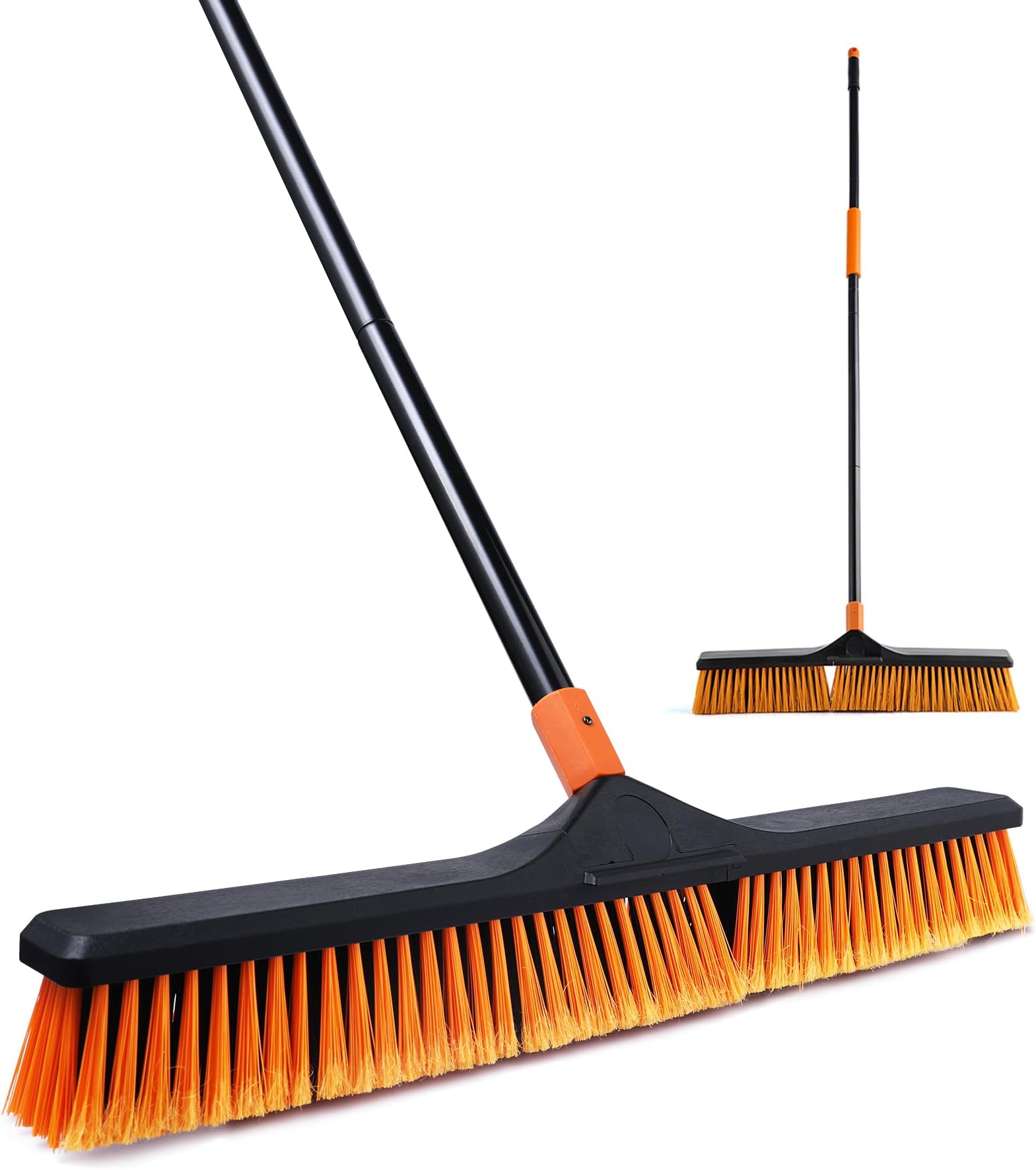 CLEANHOME Garden Broom, Yard Brush Heavy Duty Outdoor 2-1,50&66in, suitable f...