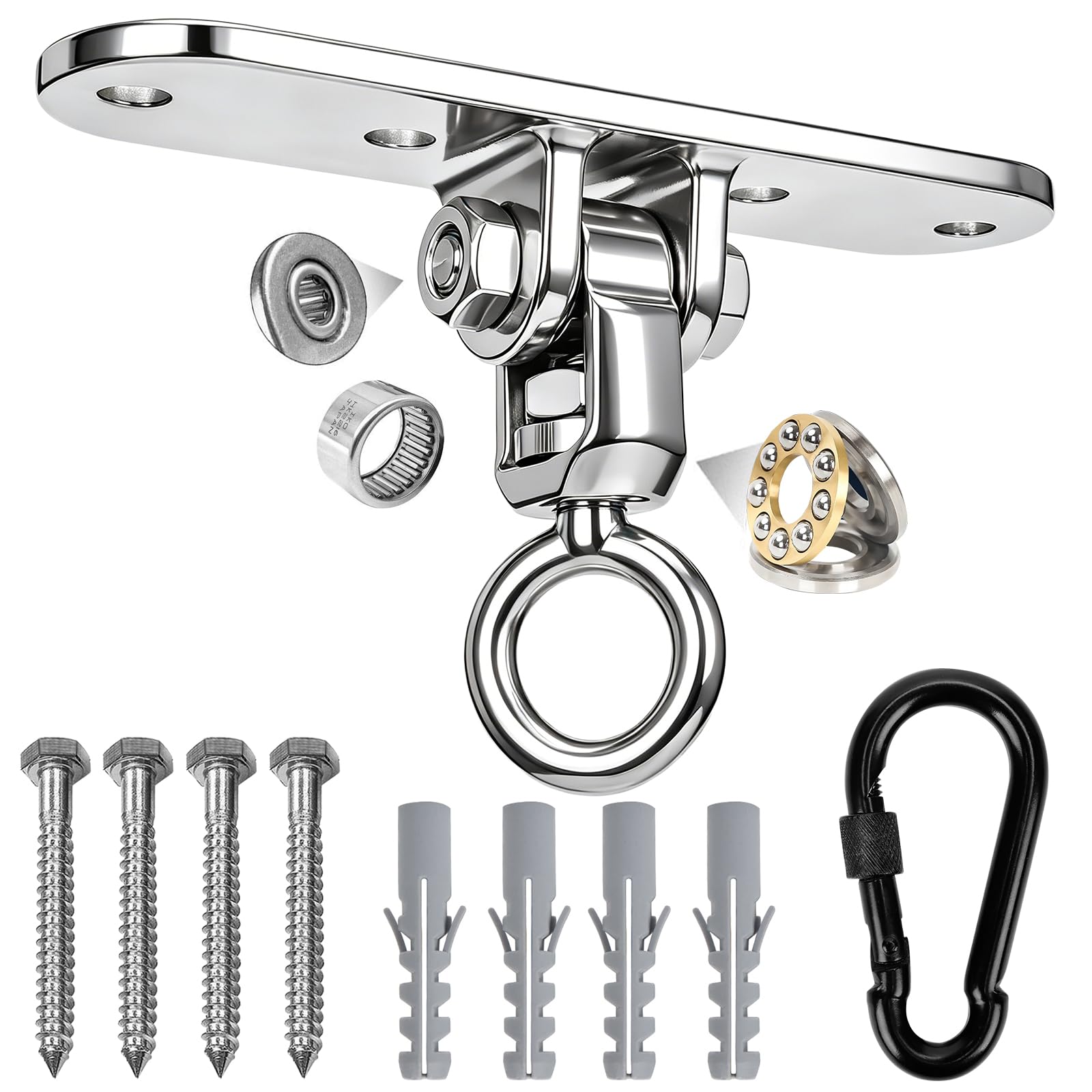 Yyiwhmy Heavy Duty Swing Hangers 180°Rotate+360° Stainless Steel Swing Hook