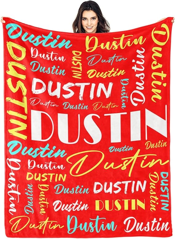 Personalized Blankets for Kids with Names Customized Blankets with Name for Adult Custom Blanket Gift for Birthday Christmas Valentines Day Gift