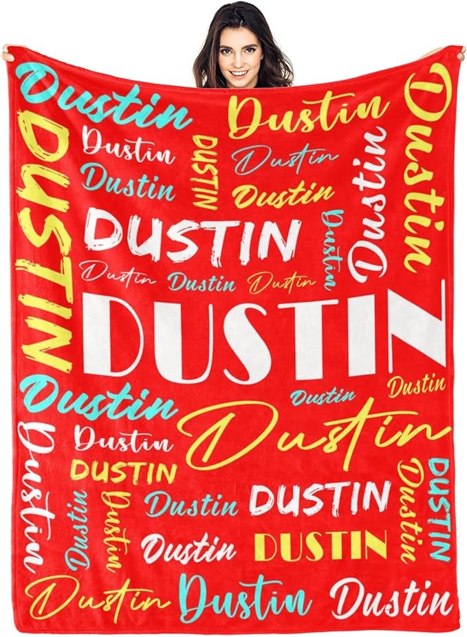 Personalized Blankets for Kids with Names Customized Blankets with Name for Adult Custom Blanket Gift for Birthday Christmas Valentines Day Gift