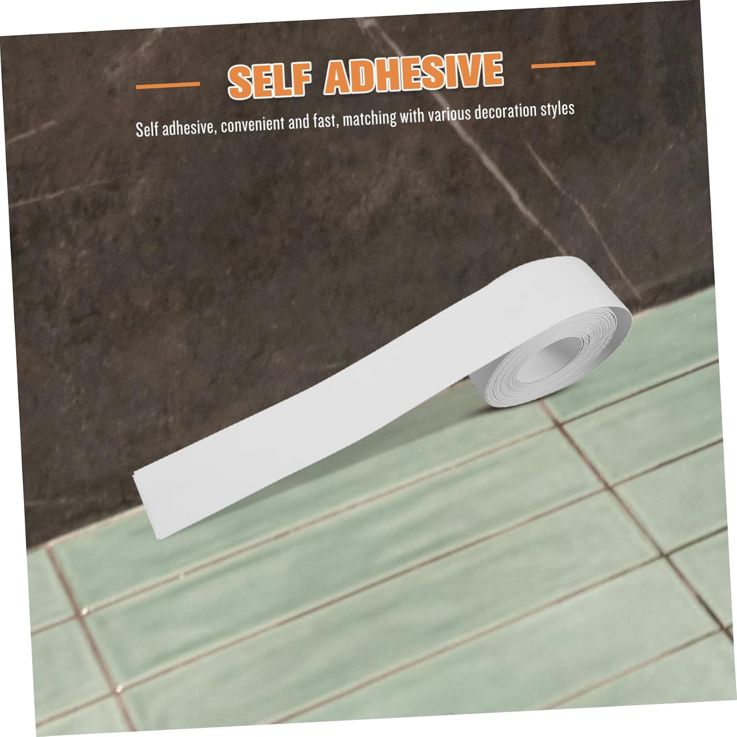 Self Adhesive Caulk Sealant Tape 5.3 1.5 in White PVC
