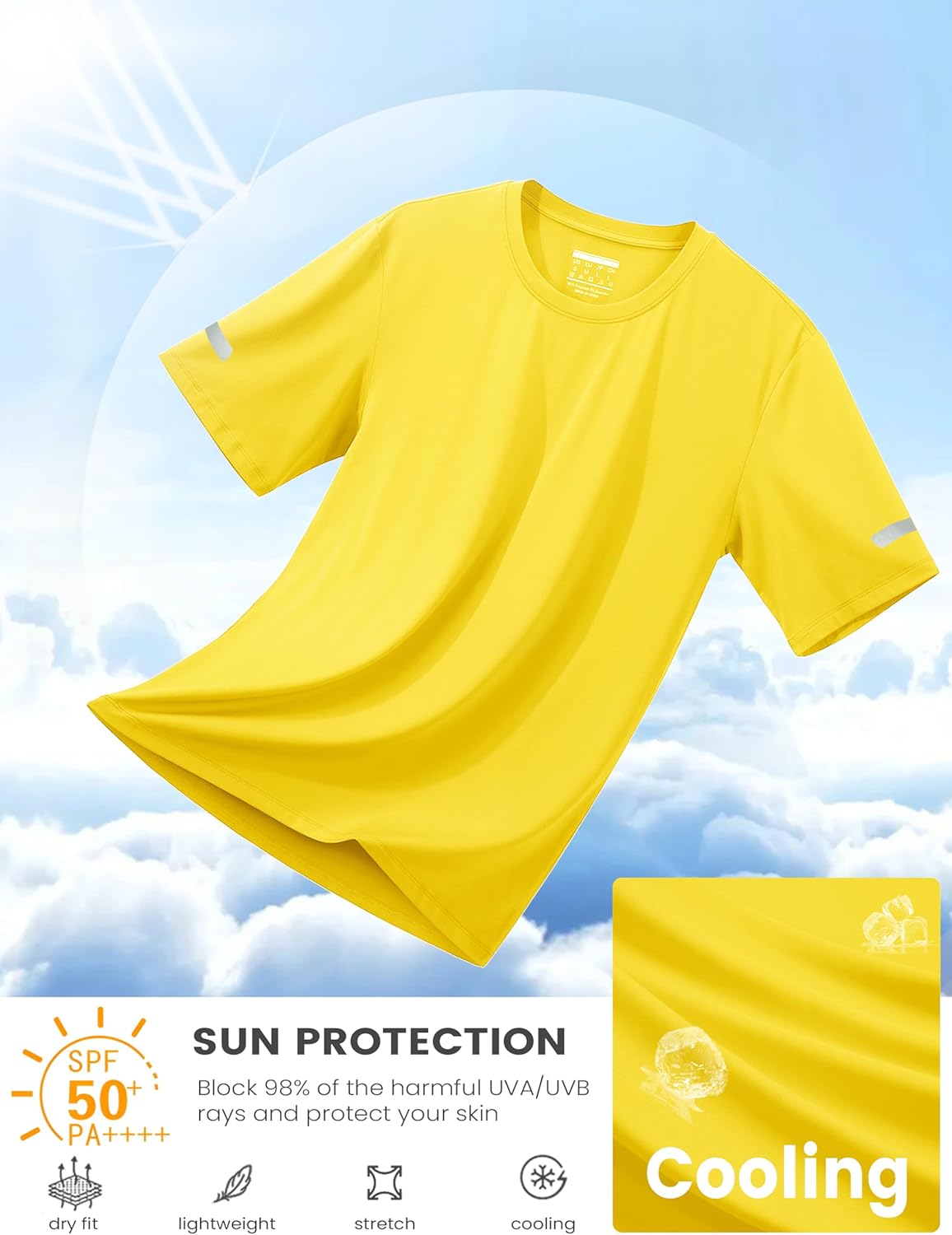 MAGCOMSEN Mens Workout Shirts Dry Fit Sun Protection Athletic Short Sleeve Shirt UPF 50+ Gym Running Swim Rash Guard Top - Image 2