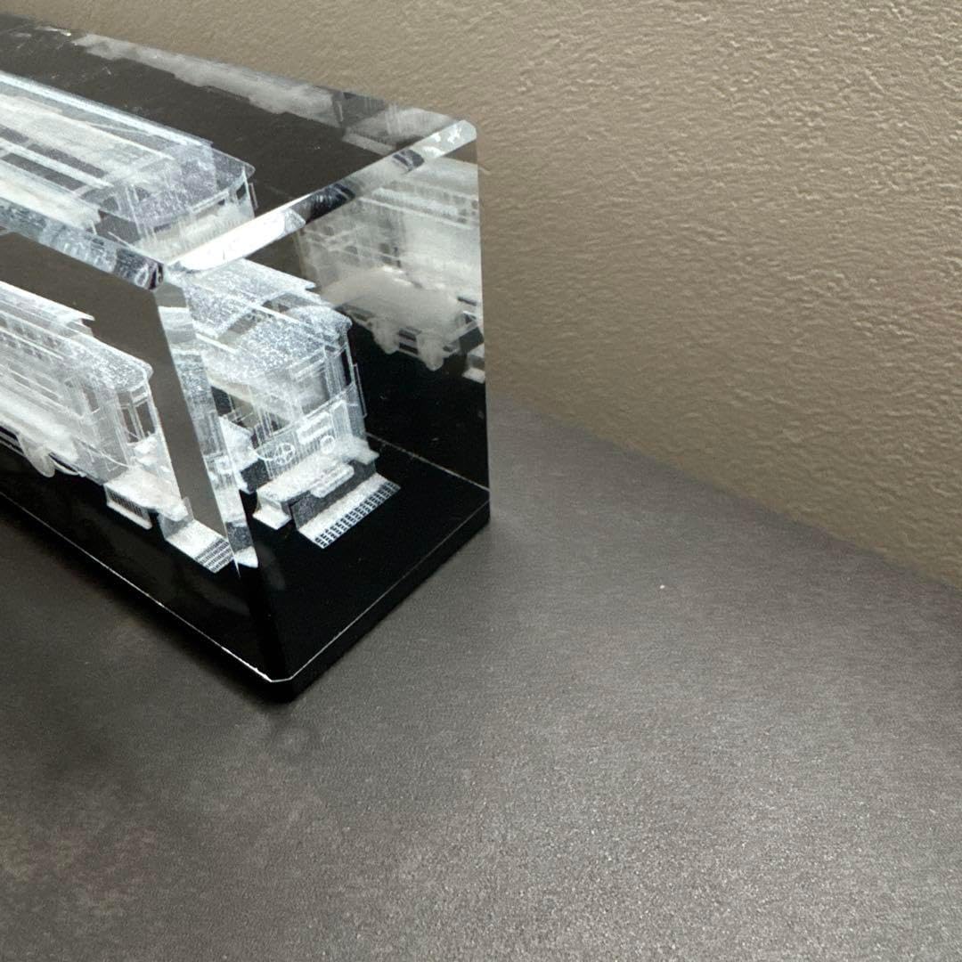 成宗電車 クリスタル製置物 千葉交通株式会社100周年記念品 立体模型