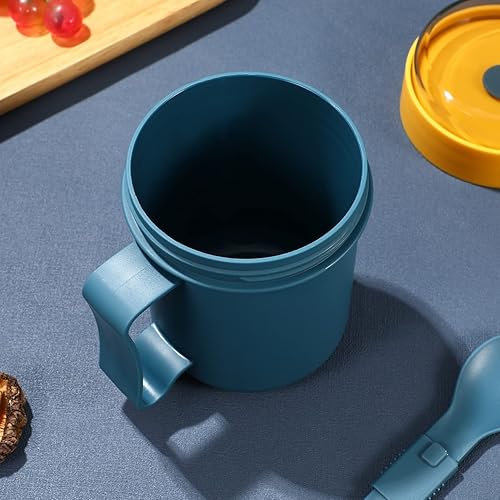 Miniatura 9 de STOBAZA Taza de sopa de 20 onzas recipiente de avena durante la noche tarros de sopa para microondas con tapa y cuchara para desayuno y almuerzo