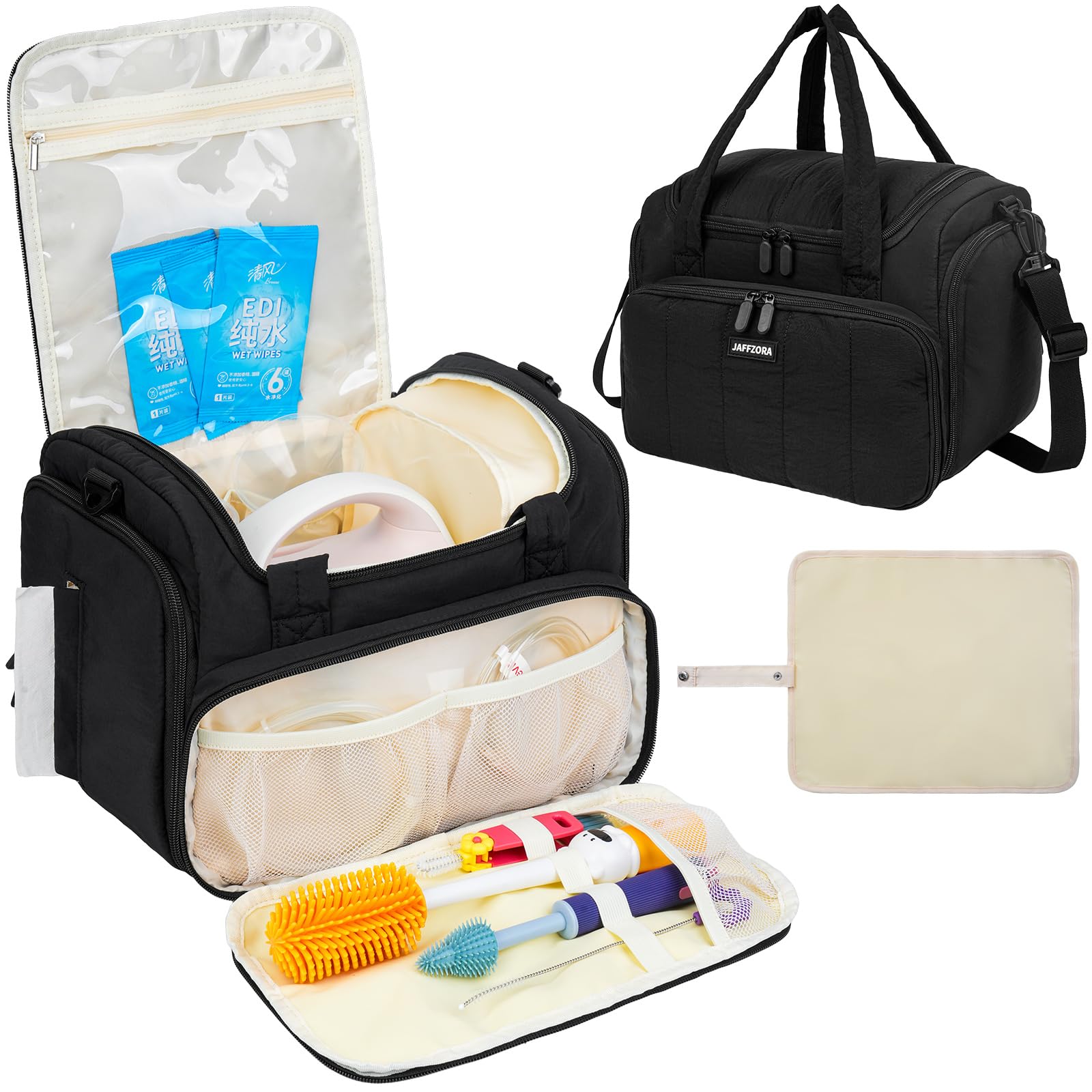 Gesteppte Milchpumpentasche Kompatibel mit Spectra S1/S2/Dual S, Tragbare Pumptasche mit Kühlfach & Wasserdichter Matte, Wiederverwendbare Milchpumpen-Tragetasche für Arbeit Reisen Täglicher Gebrauch