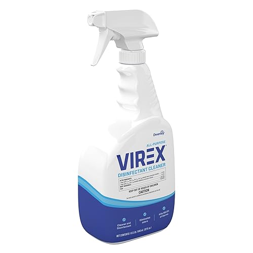 Miniatura 6 de VIREX Diversey CBD540533 Limpiador desinfectante multiusos, mata el 99.9% de los gérmenes y elimina olores, aroma a limón, listo para usar, 32 onzas