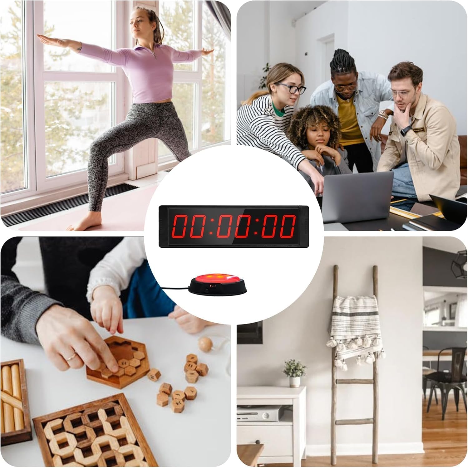Cronometro LED 2,3'' A 6 Cifre Per Fitness E CrossFit - Telecomando Incluso