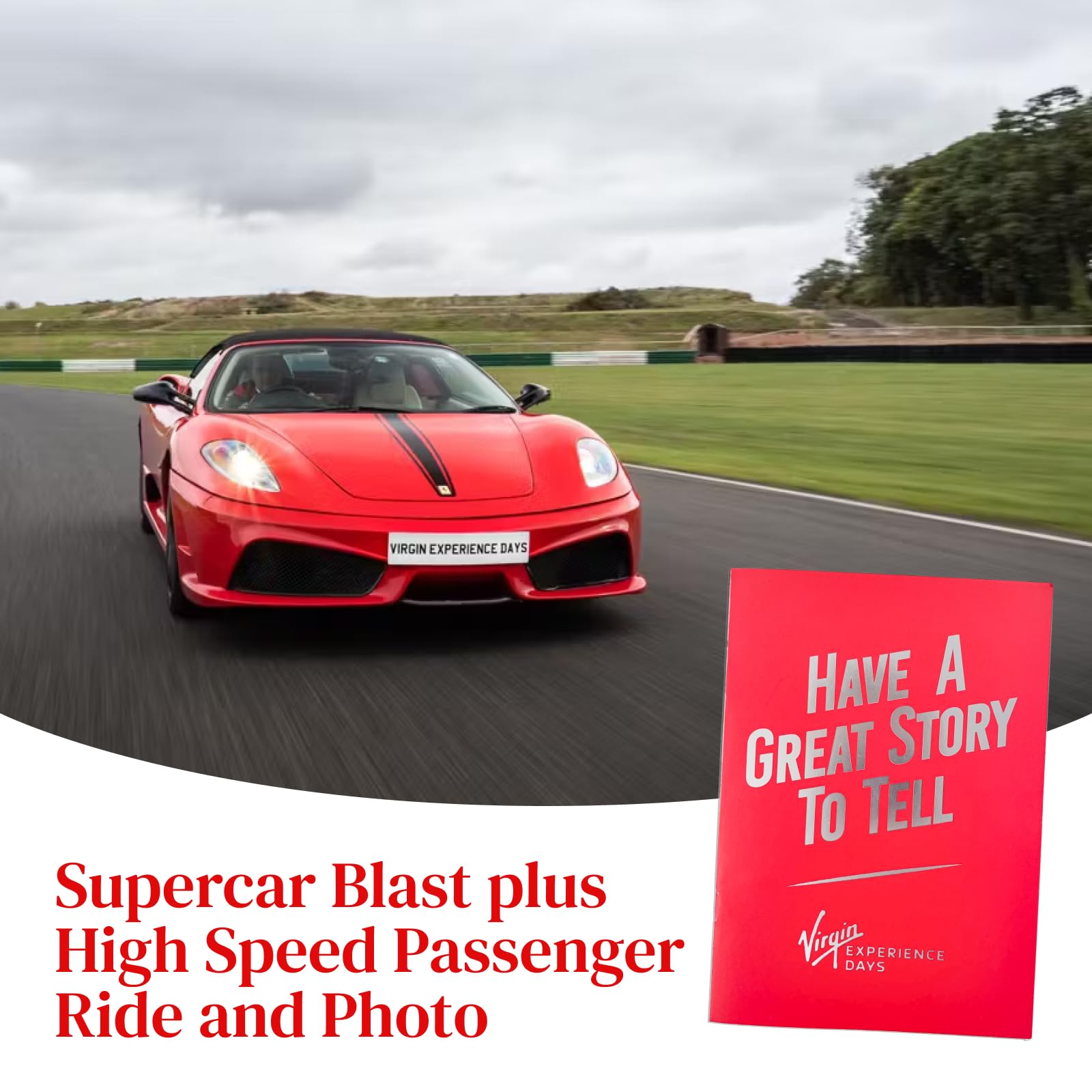 Virgin Experience Days Supercar Blast Driving Experience Gifts for Men – Drive a Ferrari, Lamborghini, Aston Martin & More + High-Speed Passenger Ride & Photo – Over 40 UK Locations