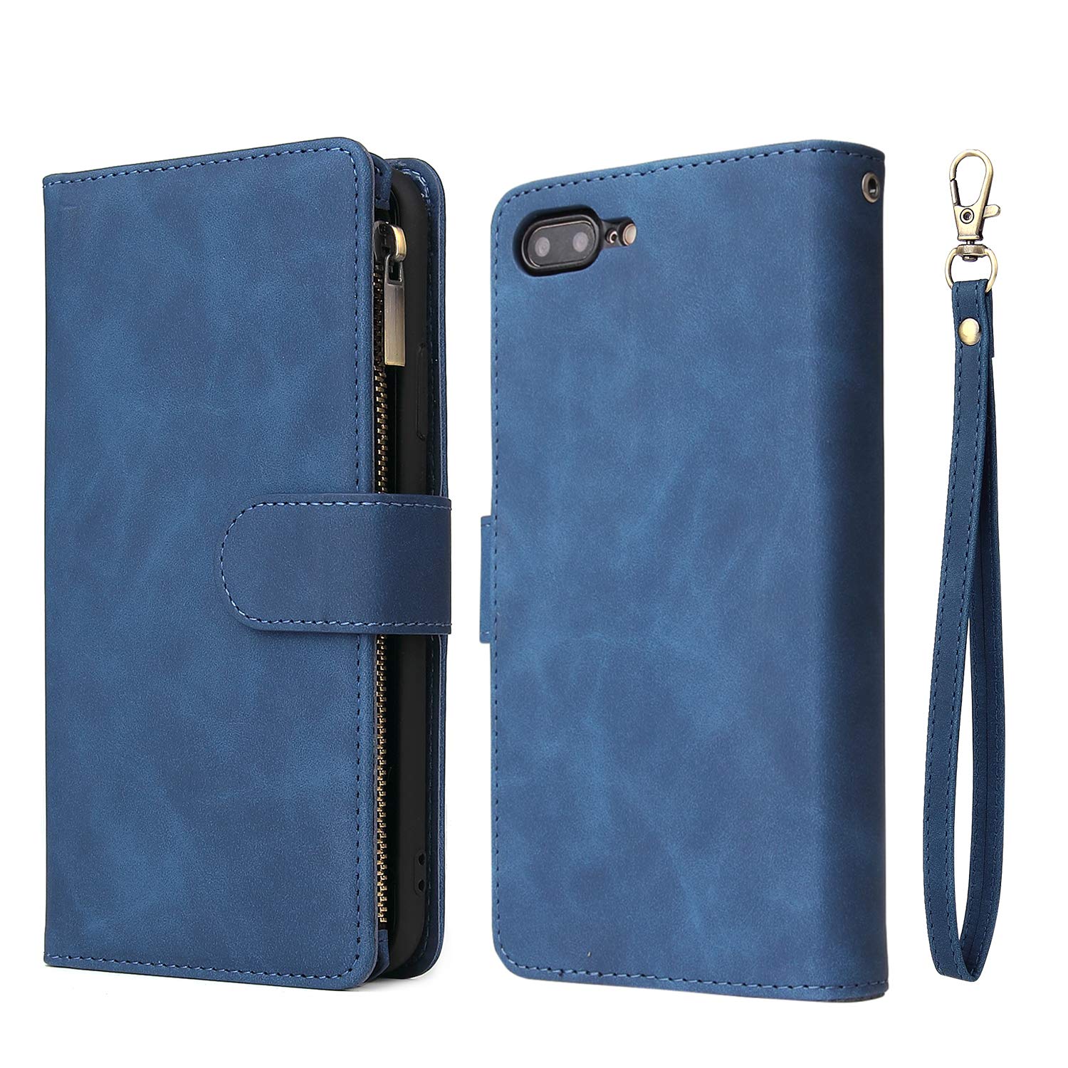 Custodia UEEBAI Per IPhone 7 Plus, Custodia In Similpelle Di Lusso Per Iphone 8 Plus Con Due Chiusure Magnetiche Slot Per Carte Funzione Di~p123506688