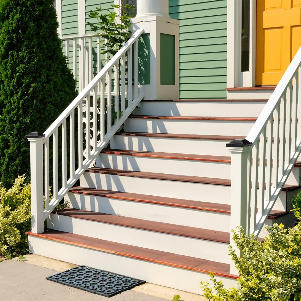 6 Tappi Per Pali Di Recinzione 9x9 Cm - Coperture Protettive In Plastica Con Viti Per Pali In Legno - Foto 4