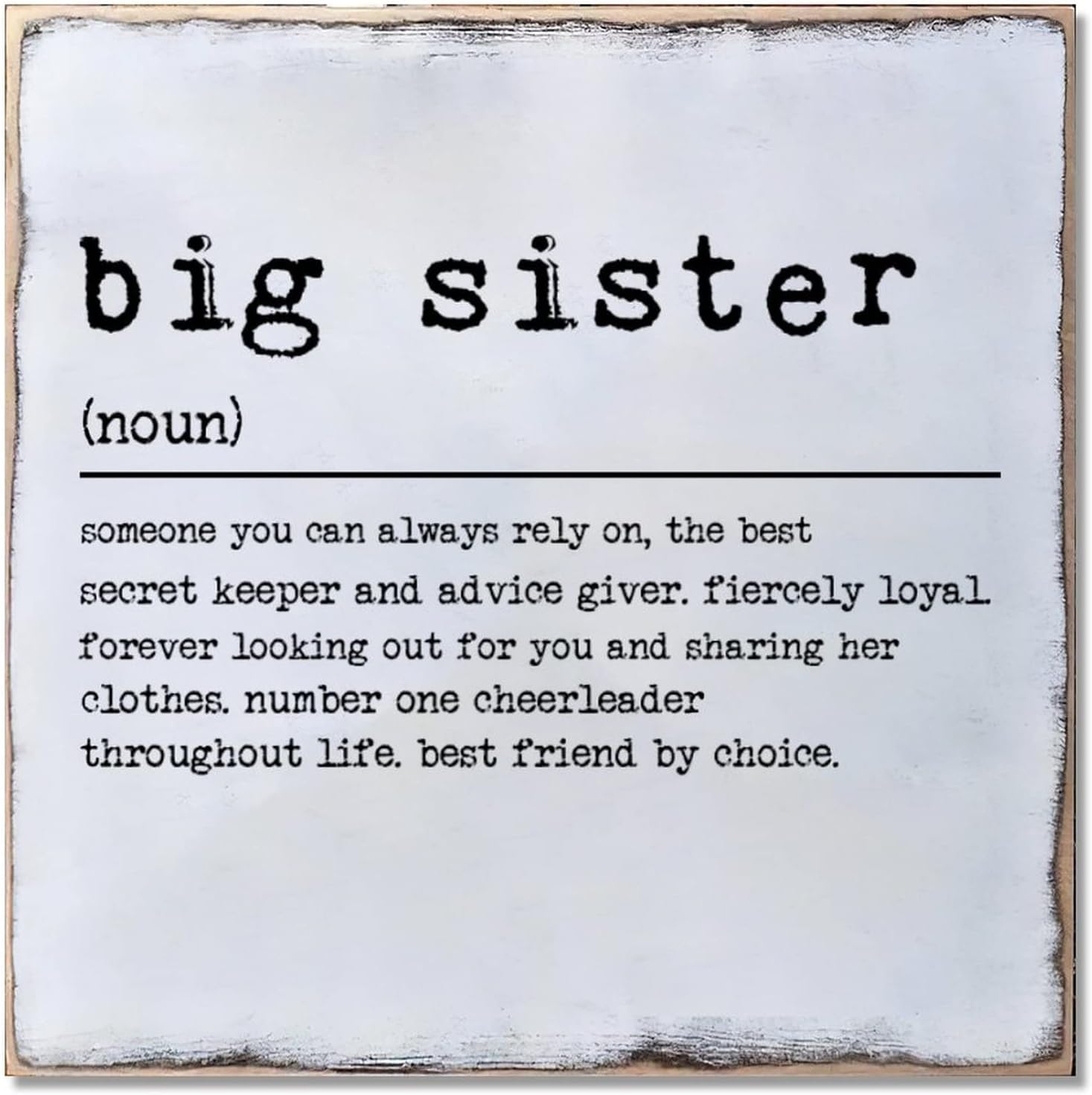 Ditooms Wood Hanging Sign The Definition of Big Sister