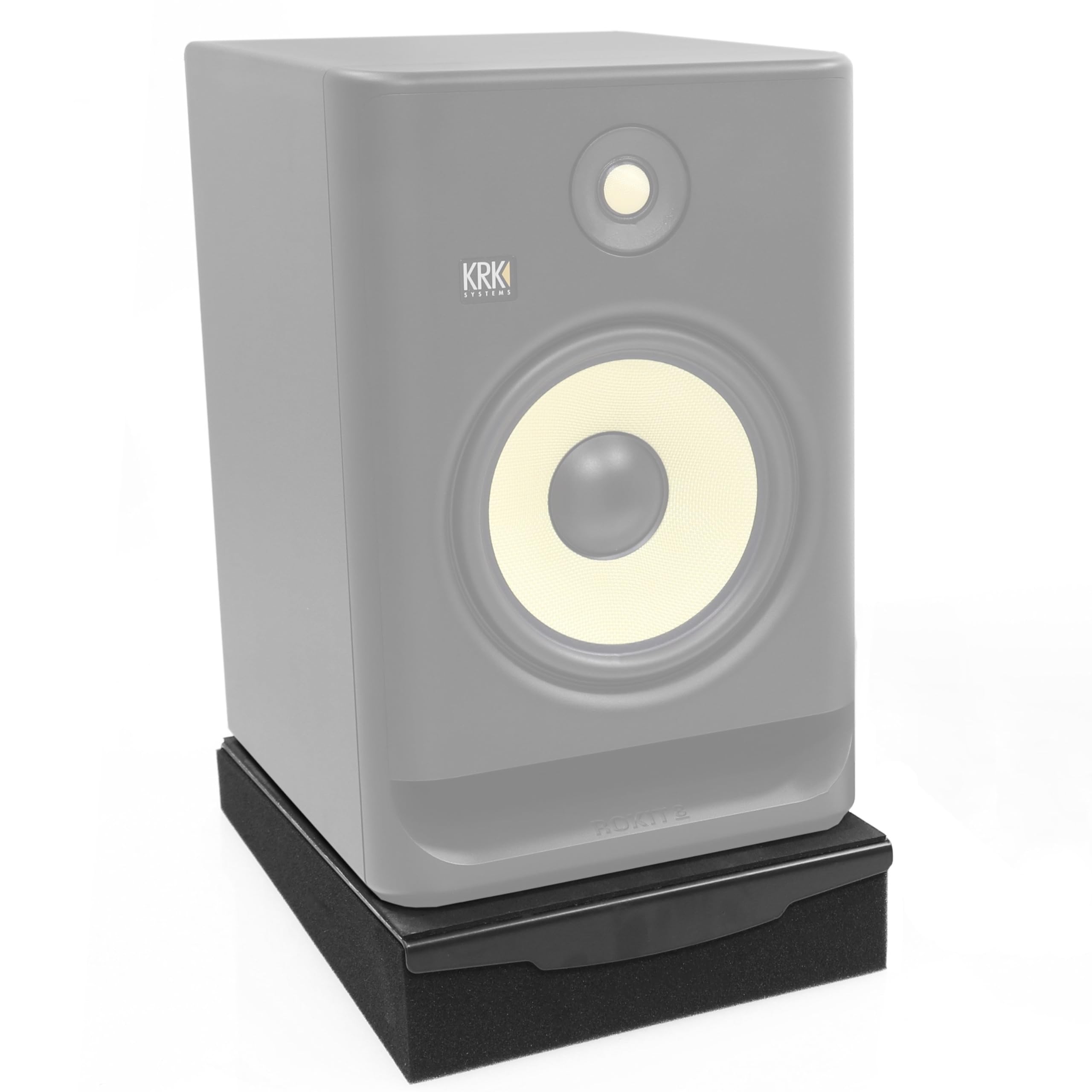 Plugger Monisoft 8 PRO Support d'Enceinte de Monitoring pour Enceintes jusqu'à 8", Mousse Haute Densité et Renfort Métal, Inclinaison Modulable, Isolation Acoustique Charge Max 15kg Dim : 263x330x72mm