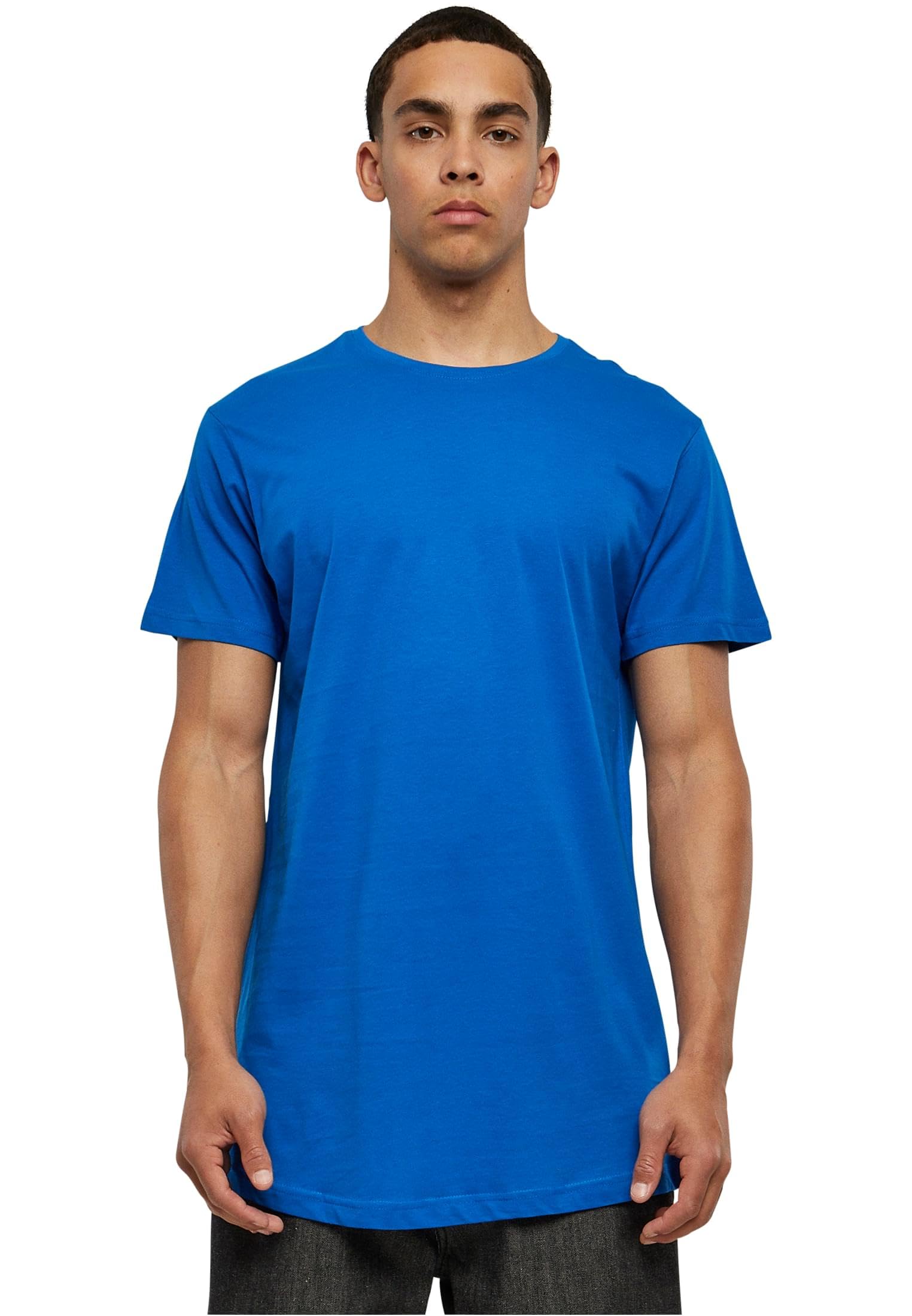 Urban Classics Men's Shaped Long T-Shirt, brightblue, Large (Manufacturer Size: L)