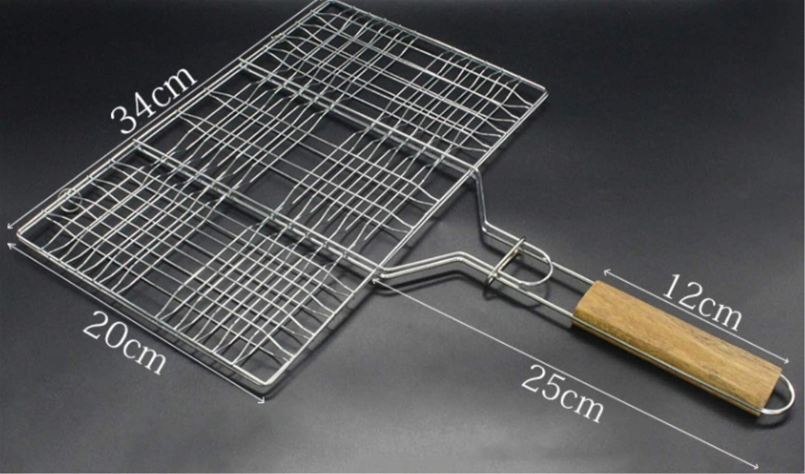 Cesta para parrilla, parrilla para barbacoa, Clip de malla for barbacoa, Clip de mango de madera for exteriores, suministros de herramientas, Clip for barbacoa, pescado a la parrilla, pescado a la par