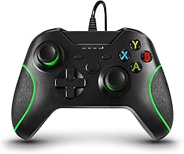 Zamia Wired Controller for Xbox One, Black Gamepad Joystick Controller for Xbox One/Series X/S/PC Windows with 3.5mm Audio Jack
