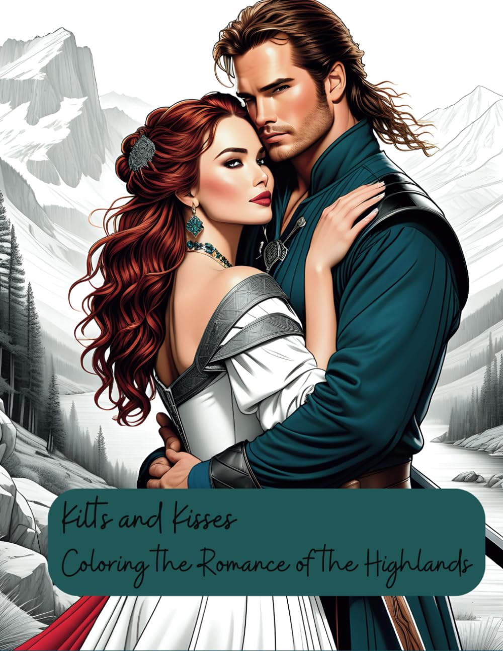 Kilts and Kisses: Coloring the Romance of the Highlands: Adult coloring book