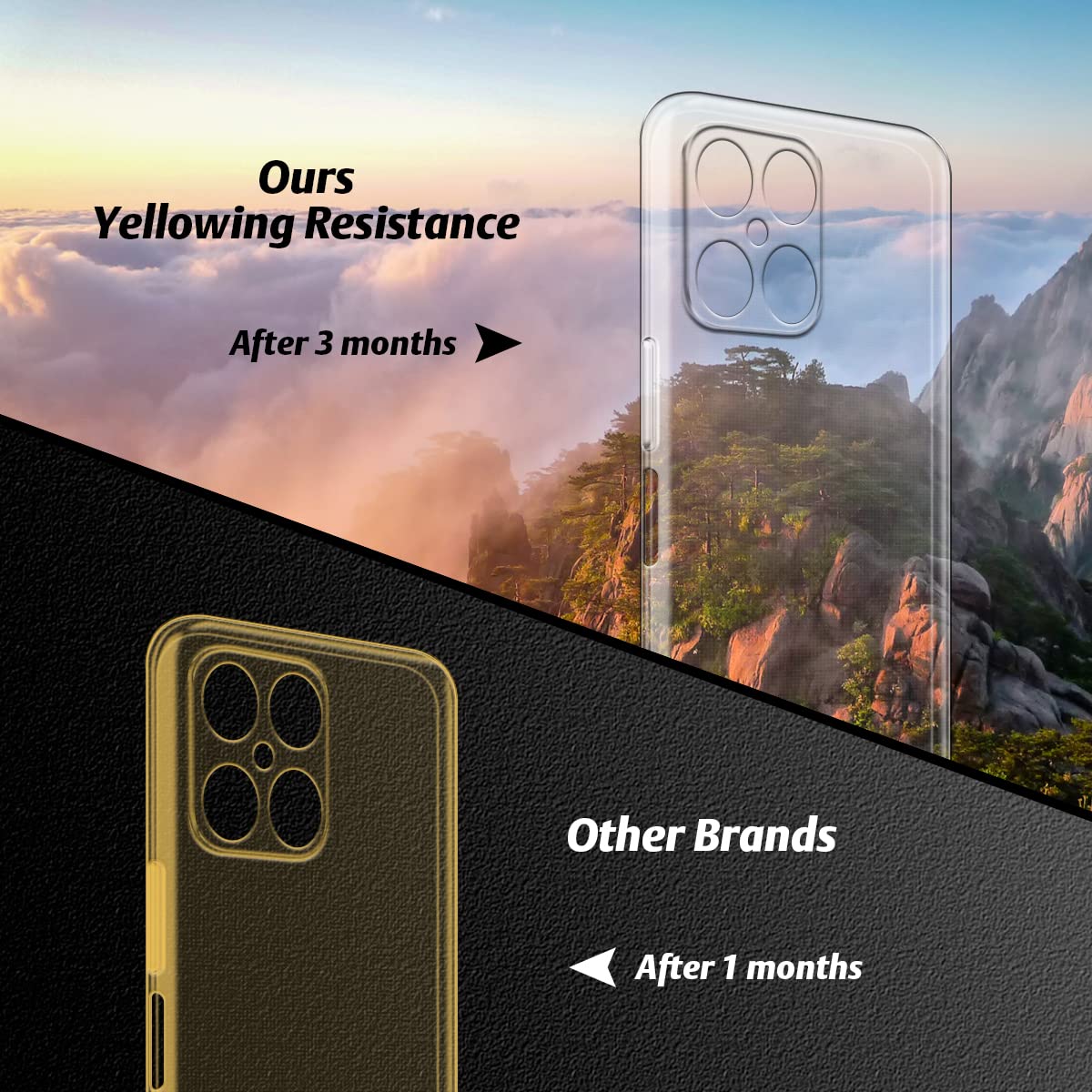 GOKEN Coque Étui Housse Transparente Pour Honor 70 Lite/Honor X6 - View #5