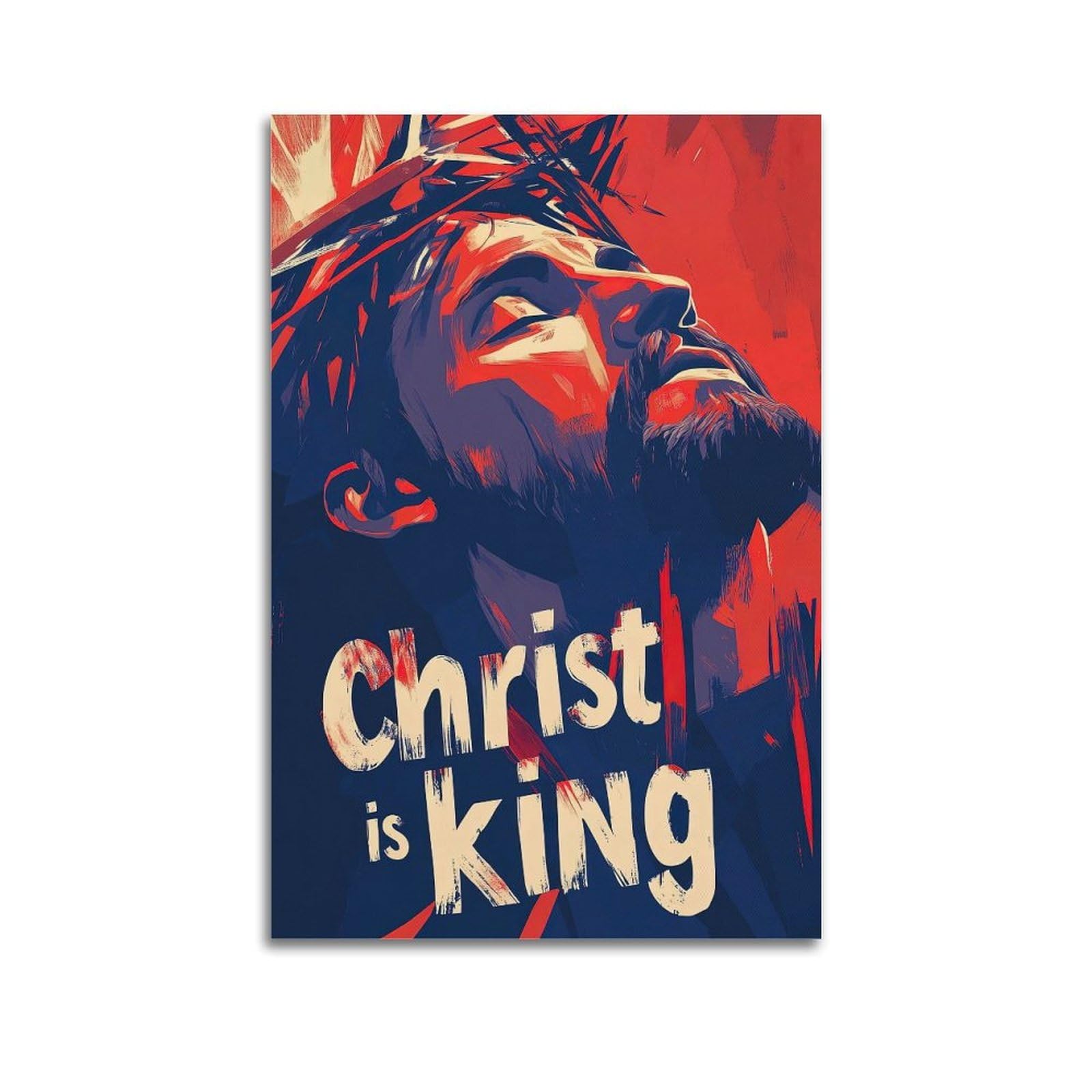 ESTE Religion Christianity Jesus Christ Is King Poster Decorative Painting Canvas Modern Art Picture 12x18inch(30x45cm)