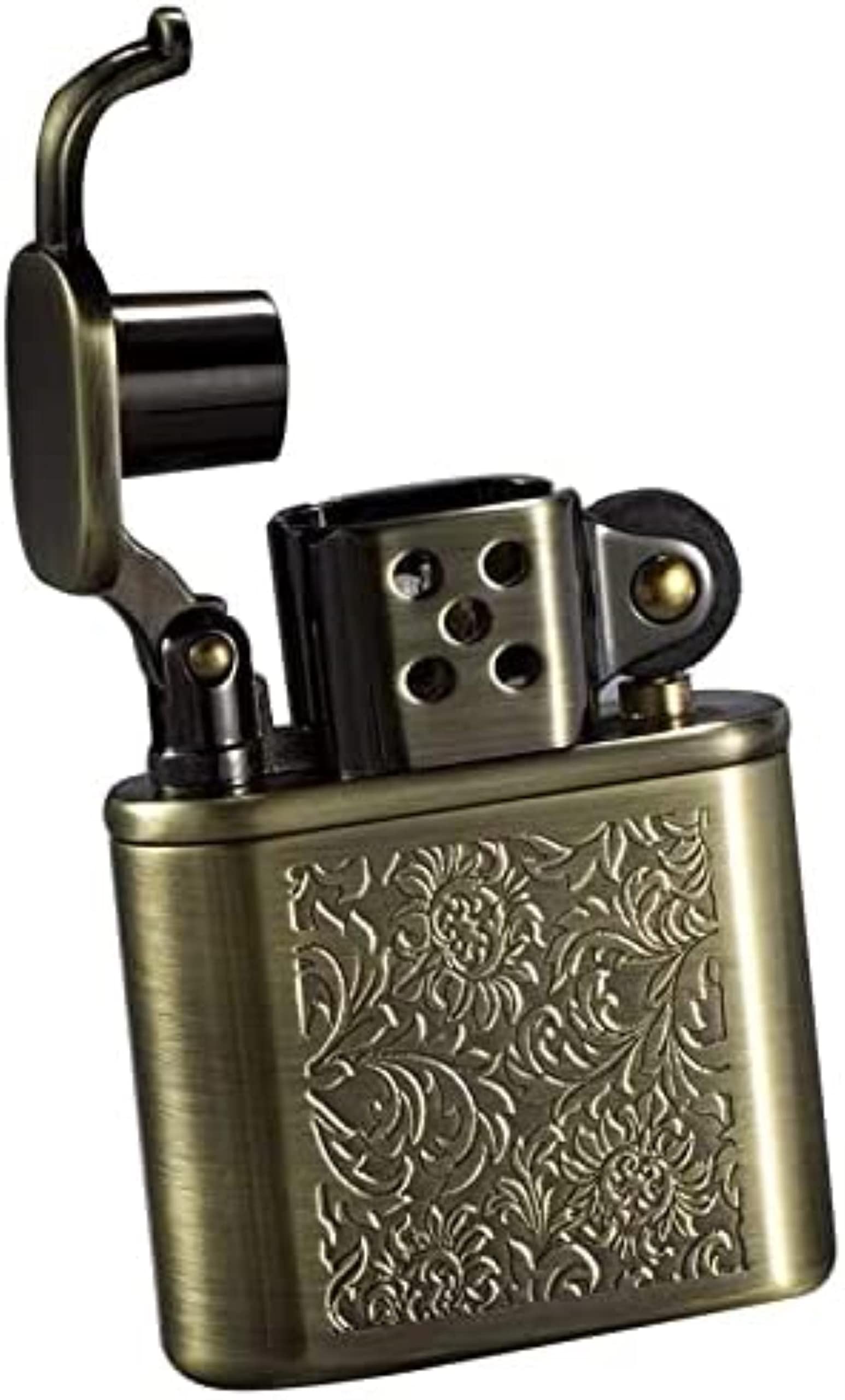 ライター レトロな灯油ライター、電気メッキ純銅ライター、防風フリップトップ