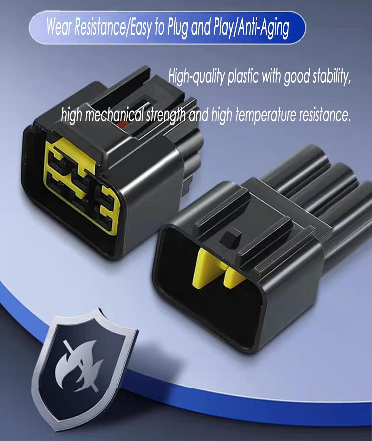 6 Pin Male and Female Plug Connector, Waterproof Electrical Connector Without Wire, Which Suit for Truck, Car,Boat Or Other Devices (6 Pin Black)