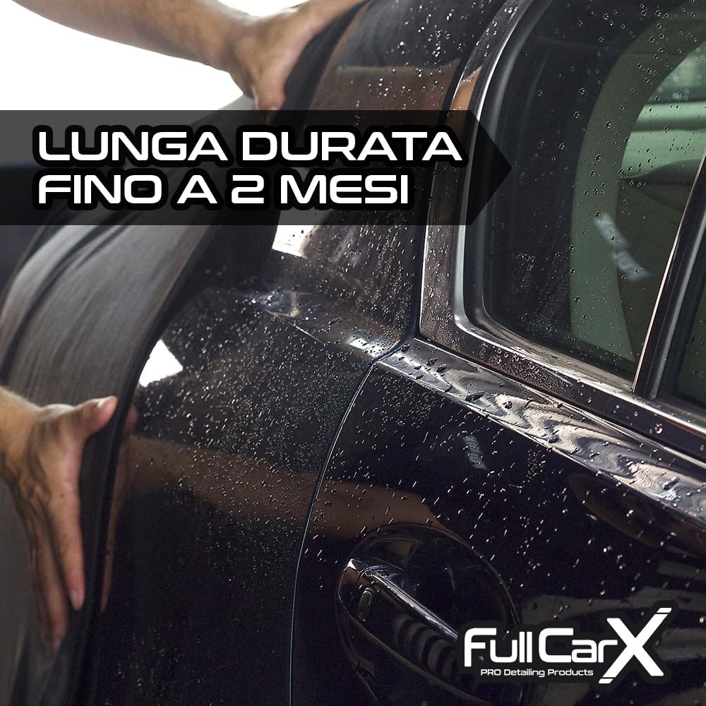 FULLCARX Hydro Coat 5L Trattamento Antipioggia Parabrezza Vetri Carrozzeria Auto, Protezione Ceramica Idrorepellente, Potenza Idrofobica Rapida, Lunga Durata, Prodotto Professionale Detailing