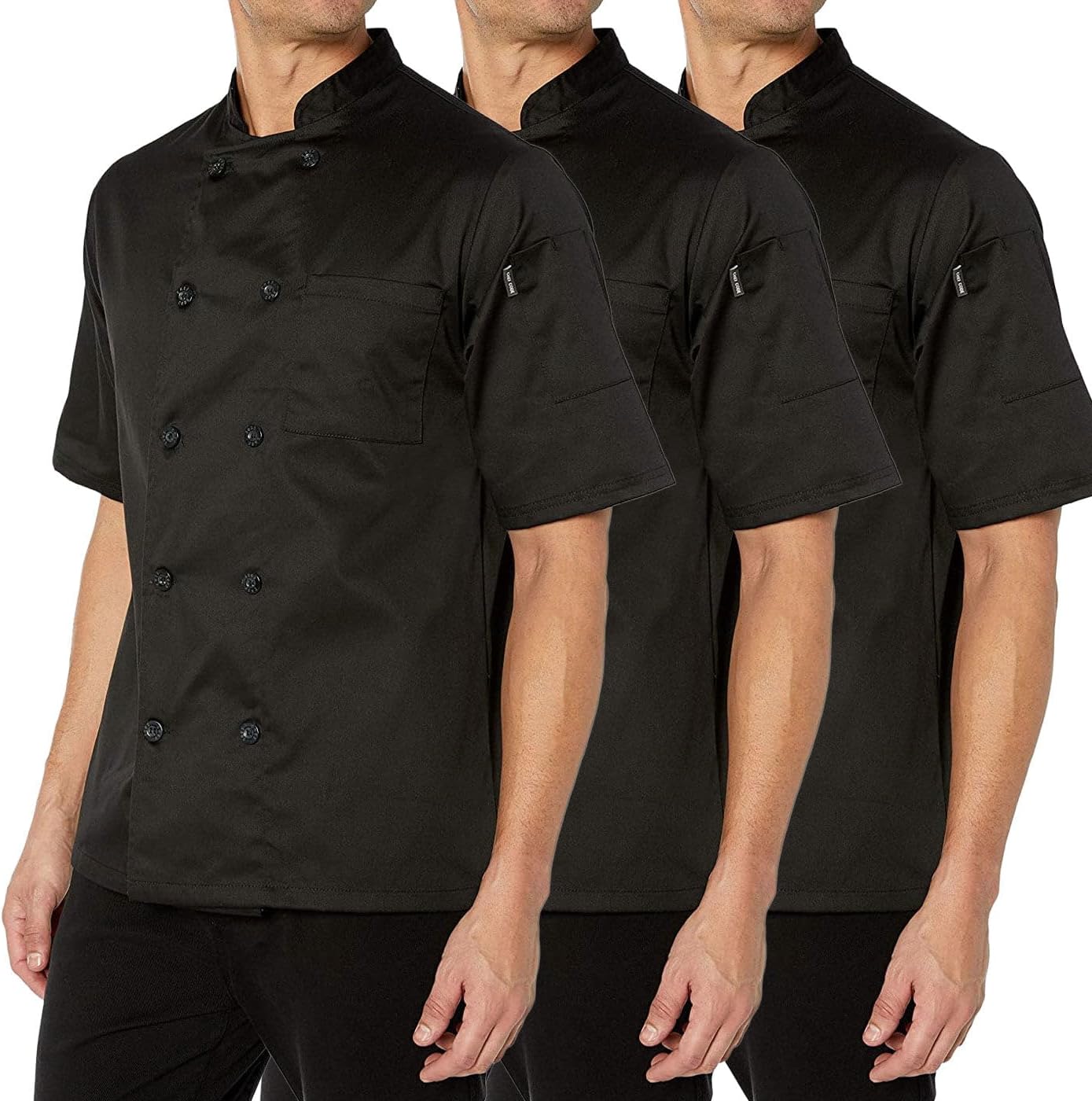 Chef Code Multi-Pack Men's Short Sleeve Unisex Classic Chef Coat