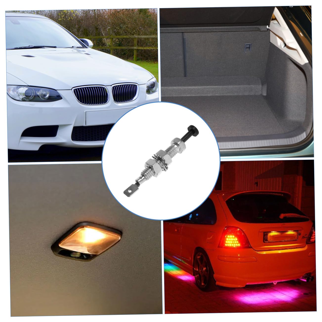 Adjustable Car Door Light Switch with Door Lock Design for Easy Installation with Brightness Control for Engine Hood Warning and Safety