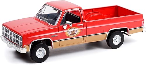 Greenlight Greenlight 13612 - Camioneta coleccionable K-2500 Sierra Grande con enganche de remolque, cochera de nudillos rojos con busto rojo 118