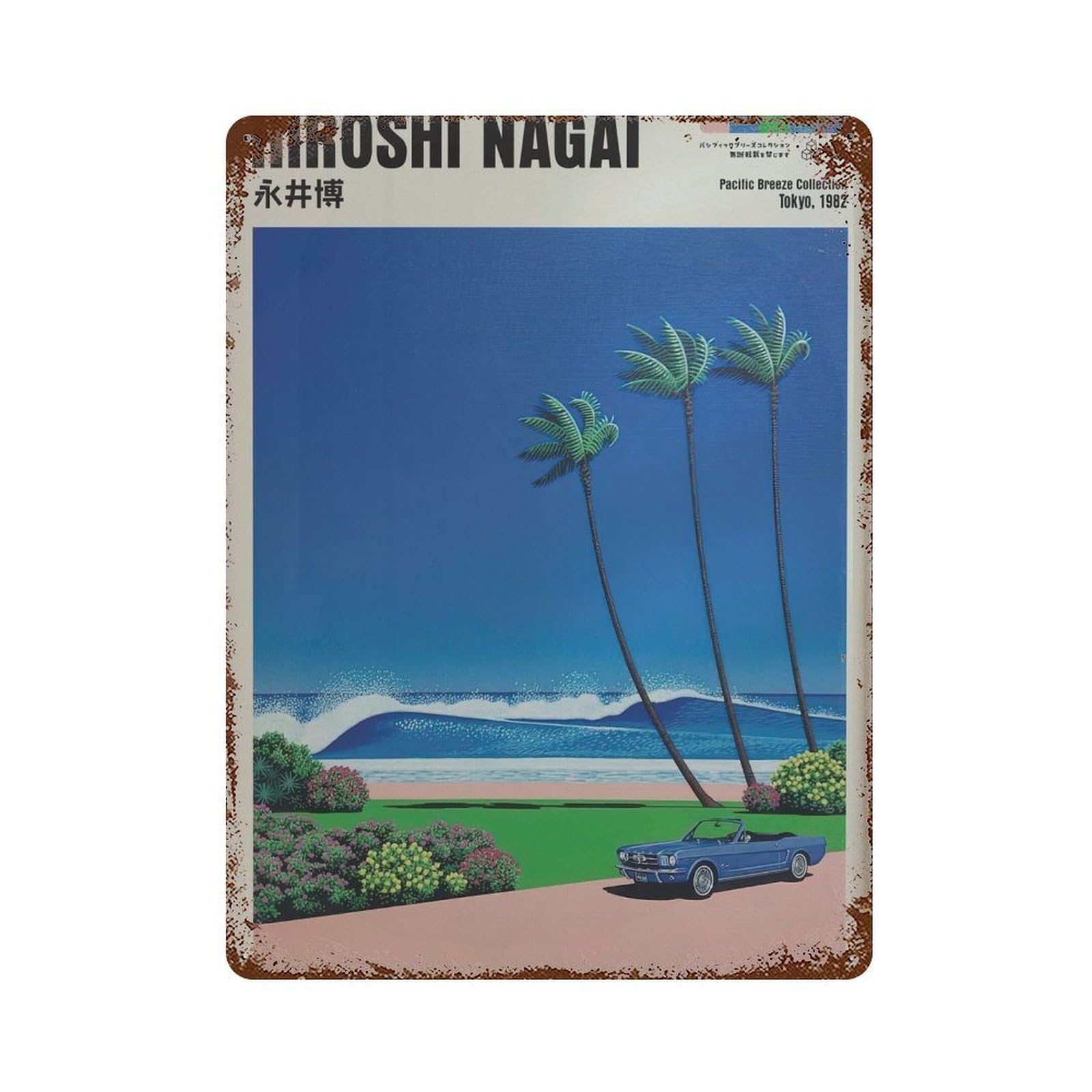 xiaoxiaoshen Hiroshi Nagai Japanese City Pop Vaporwave Decor Wall Decor Art Metal Tin Poster Modern Home Decor Art Home Bar Shop Decorations Vintage Sign 40x30cm