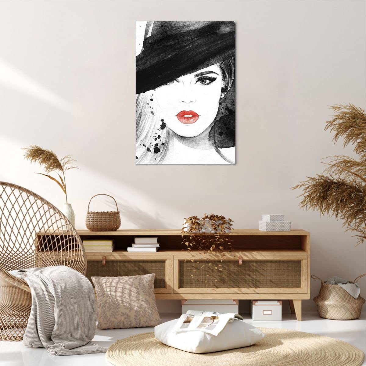 Tableau Toile Déco Murale Homme 70x100cm - Œuvre D'art Moderne Pour Salon Et Chambre