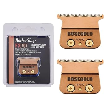 Replacement Blades Compatible with BaByliss PRO Barberology Trimmer Blade | 2 Pcs Rose Gold Zero-Gapped Replacement Trimmer Blade Compatible with BaBylissPRO FX787 & FX726 Trimmer