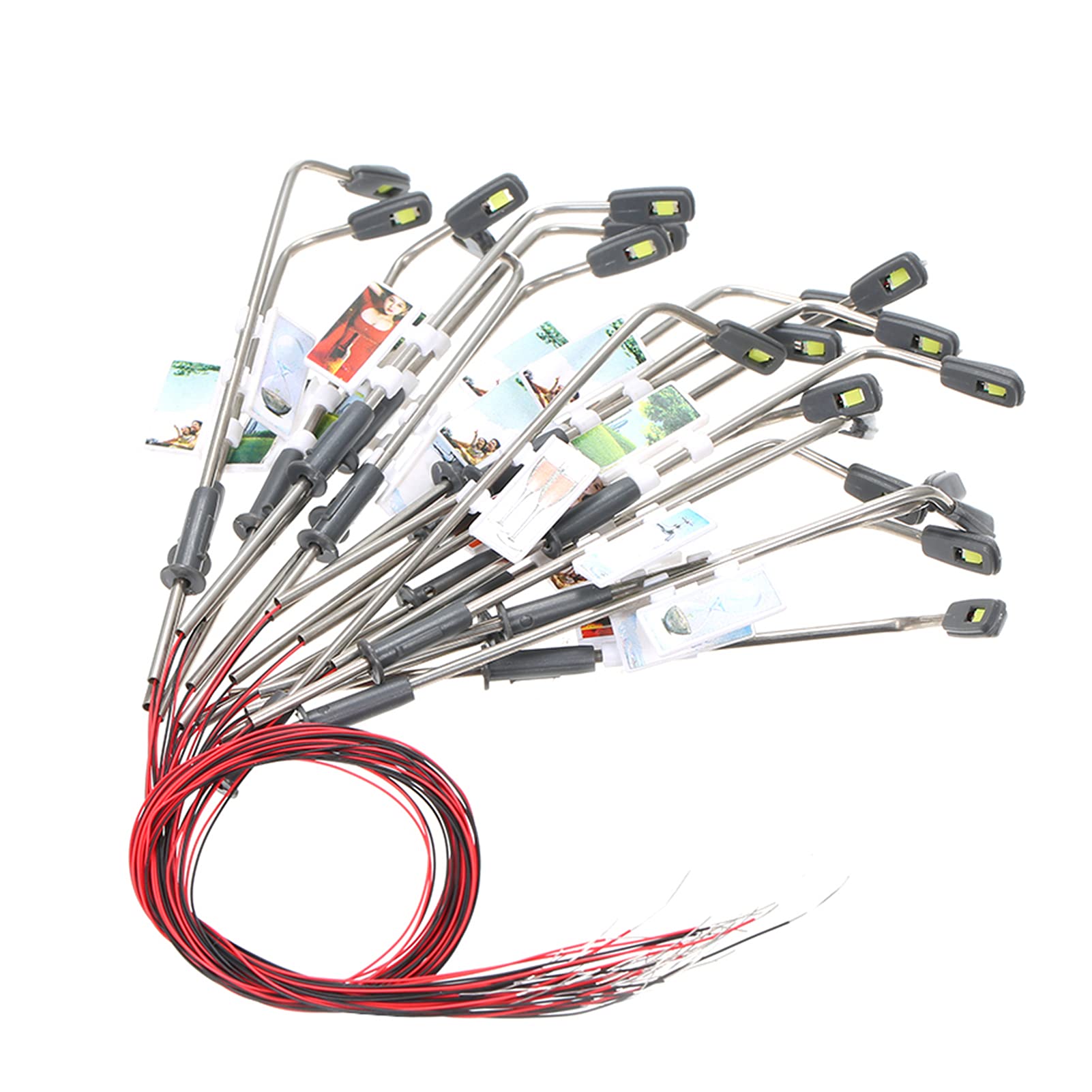 Pepisky 20pcs Warm White Model Street Lights Layout Lamppost Railway Train Garden Playground Scenery Led Lamp Lighting 1:150 Scale 90mm