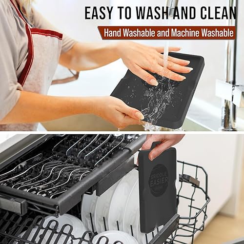 Miniatura 7 de Alfombrilla de silicona para cucharón, soporte para utensilios de cocina, almohadilla de goteo, resistente al calor para estufa y parrilla,