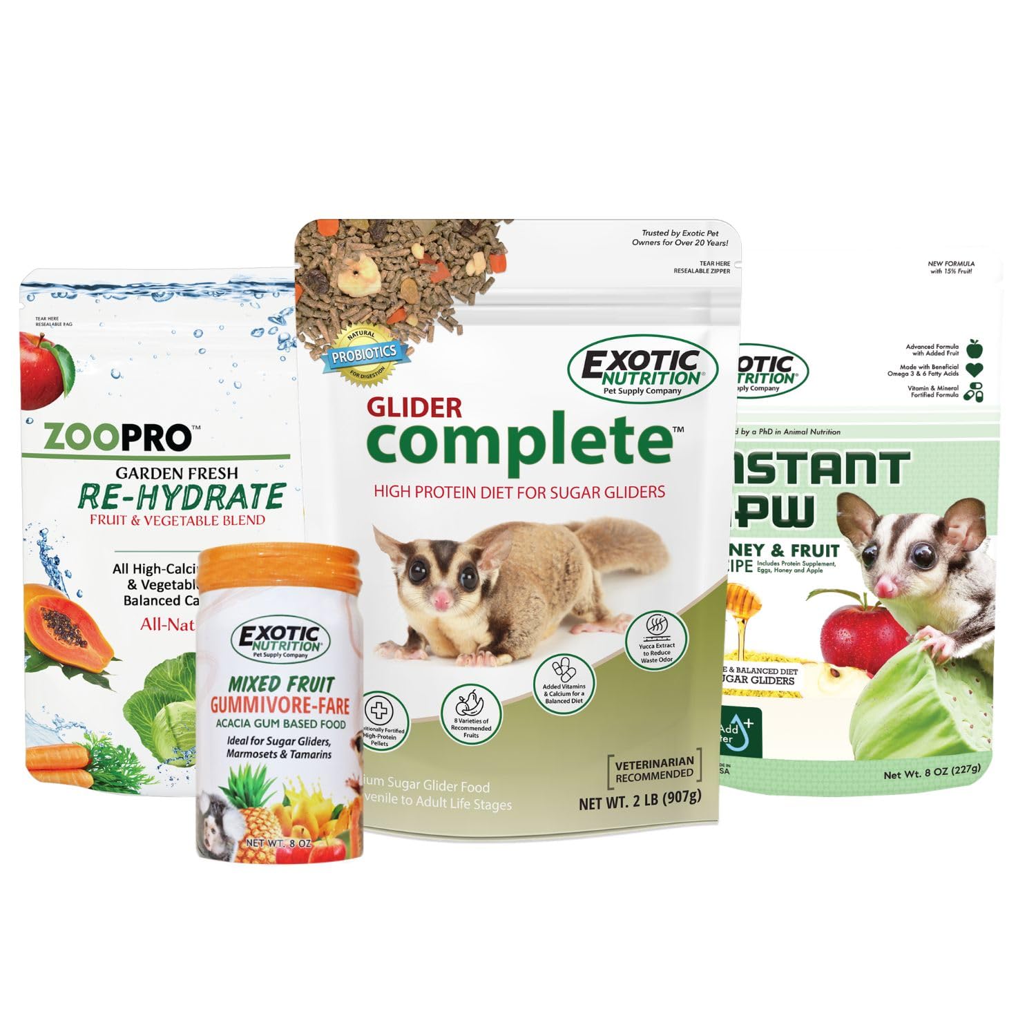 Sugar Glider Superior Food Starter Package - Nutritionally
