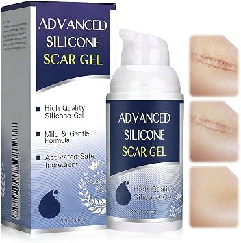 30g Silicone Scar Gel,Effective Scar Cream,Fade & Repair Skin,Reduces The Appearance of Both Old and New Scars from Burns,Scar Removal,Improve for Acne,Stretch Mark,Surgery and C Section Scars