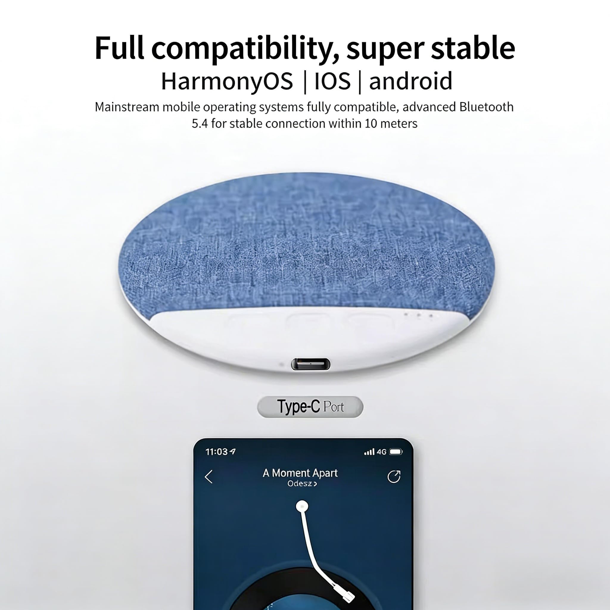 2026 New Bluetooth Pillow Speaker Pro for Sleeping, Under Pillow Speaker with Sleep Timer & White Noise, Thin Speaker for Bed, Hi-Fi Sound, 48H Battery, Type-C, Private Listening for Adults & Kids — view 5