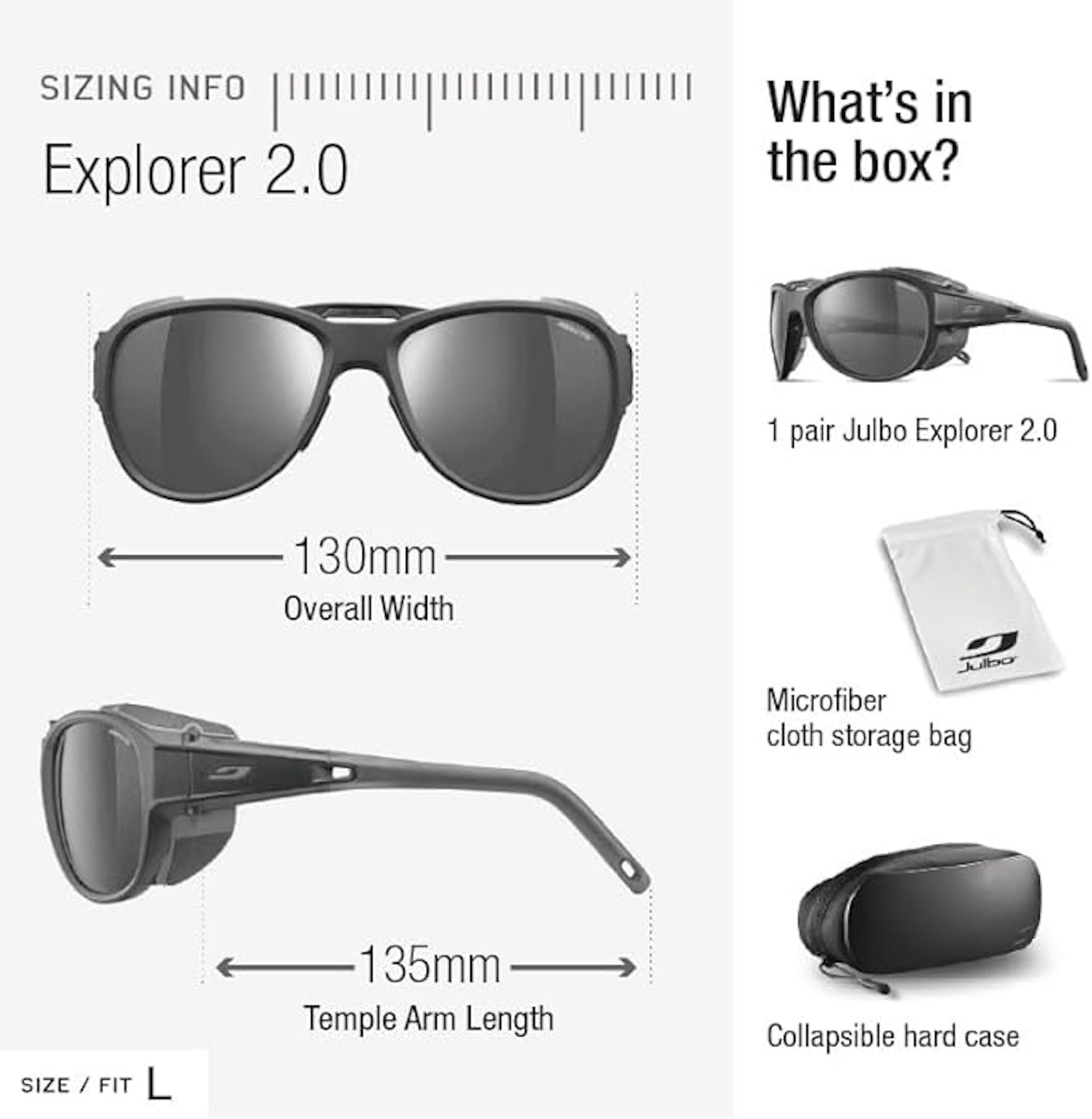 Amazon.com : Julbo Explorer 2.0 Mountain Sunglasses - Black/Blue