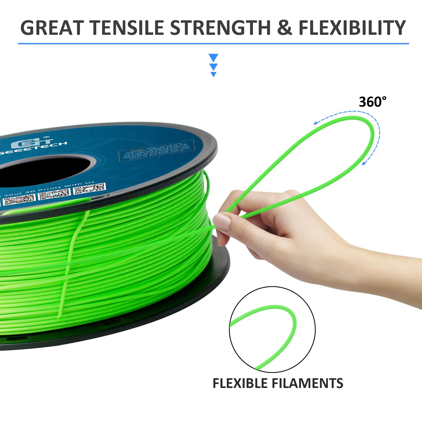 GEEETECH Filament PLA nowy zielony, szpula 2 x 1 kg do drukarki 3D