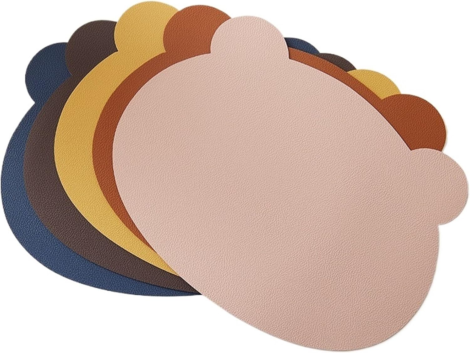 Faux Leather Placemats Cup Mat Non-Slip Place Mat for Kitchen Dining Table