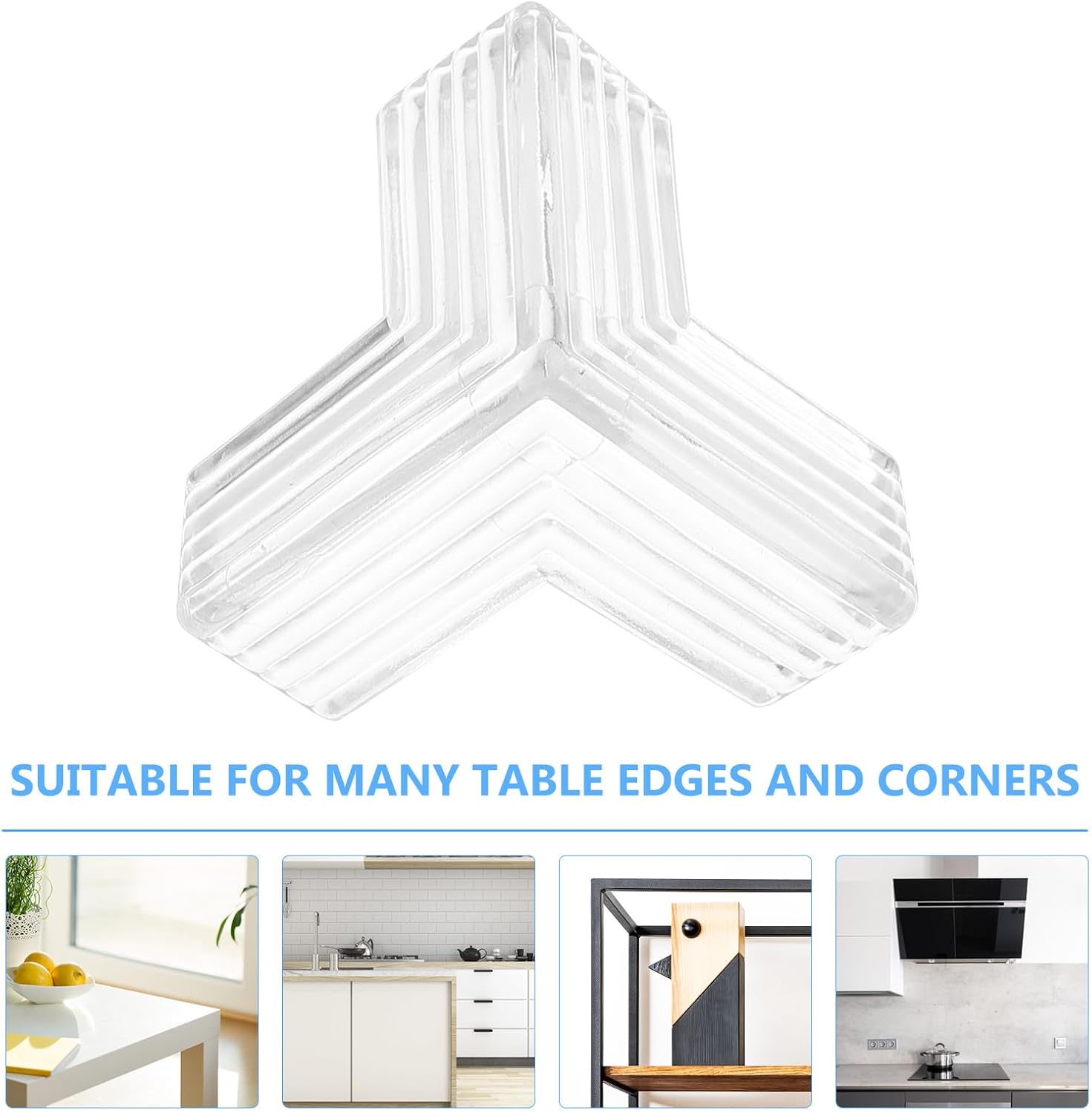 10pcs Corner Protectors Soft Silicone Table Edge Bumpers Safety Guards for Proofing Furniture and Wall Corners