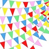 20 Sets 1640ft 1000 Pcs Colorful Pennants Banner Flag Bulk Multicolor Banners Carnival Decorations Grand Opening Decorations Nylon Triangle Flag Banner for Party Shops(Colorful)