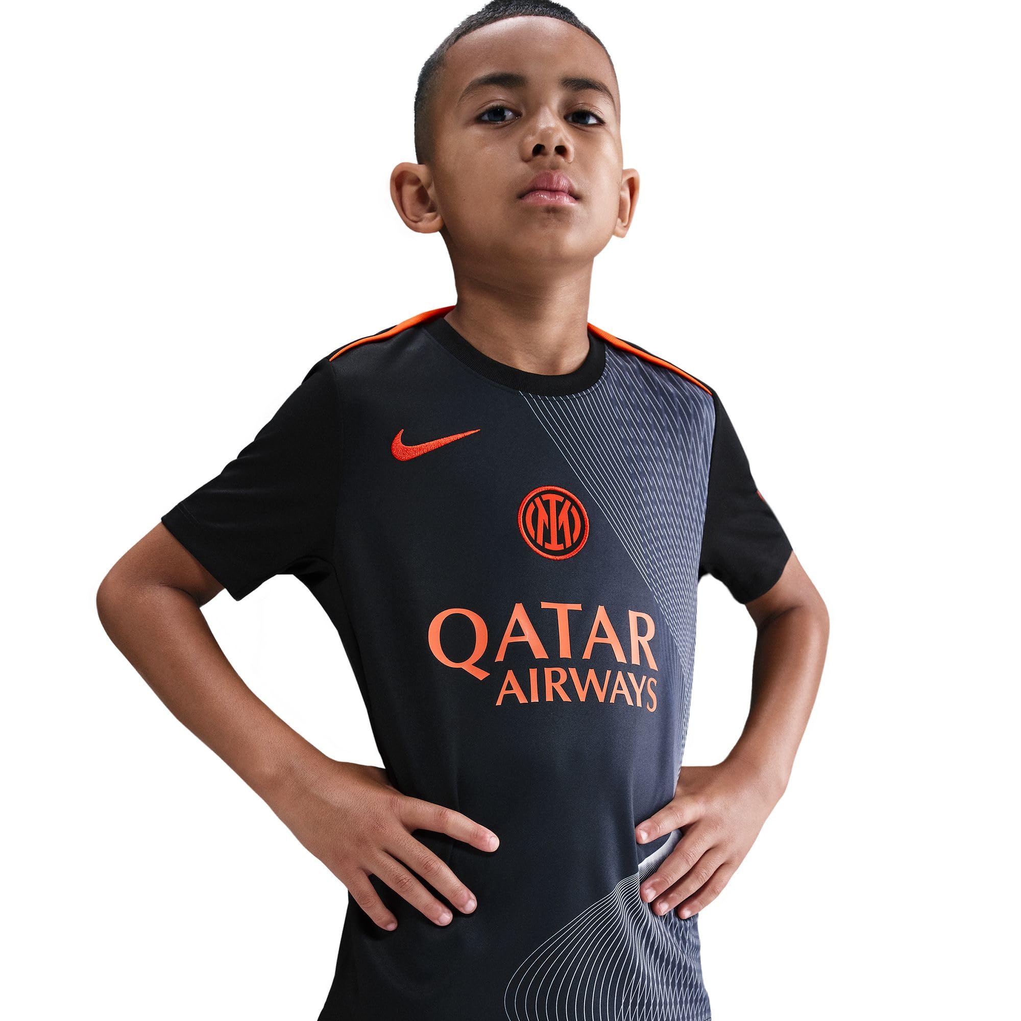 Camiseta de fútbol Inter Miland Academy Pro Third Nike Dri-FIT Total 90 Pre-Match para niños Mayores HM4188