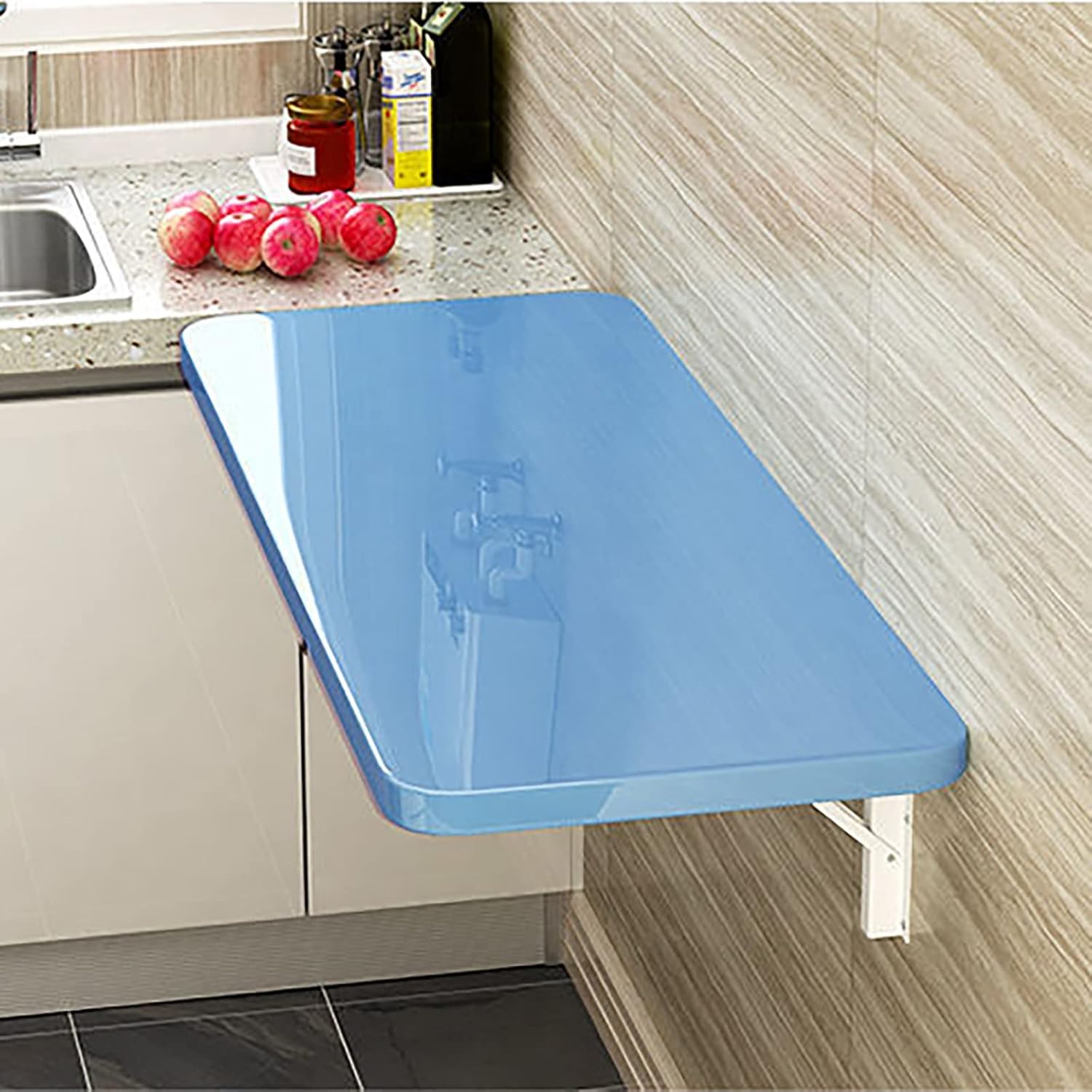 Wall Mounted Folding Table, Folding Dining Table Wood DropLeaf Table, Laundry