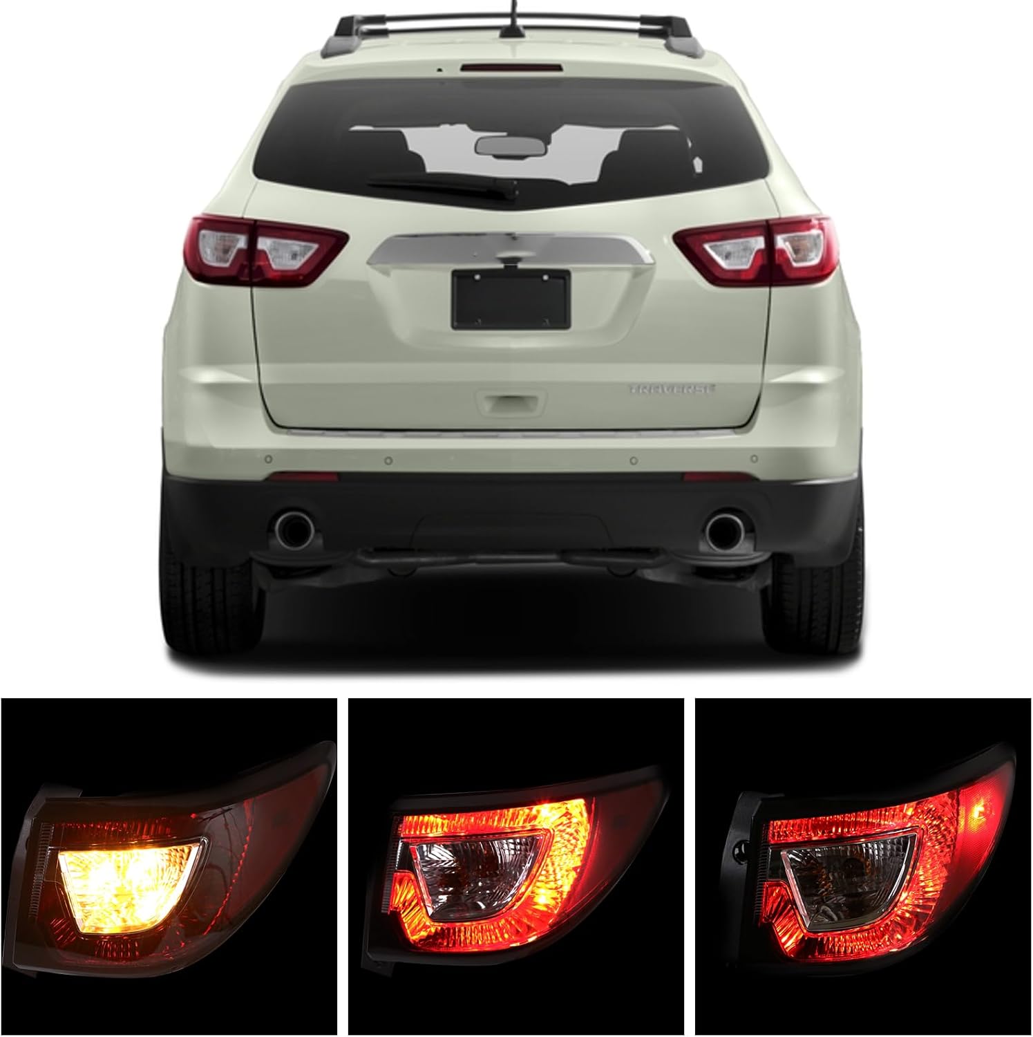 Tail Light Compatible With 2013-2017 Chevy Traverse Rear Light Taillight Replace 84266020 (Outer, Right Passenger Side)