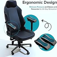 Vista 5 de AlveyTech Espuma viscoelástica con almohadillas curvadas de gel para sillas de ruedas, sillas eléctricas y scooters (juego de 2) (funda de malla)