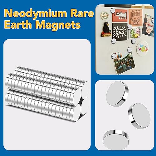 Miniatura 37 de DIYMAG 60 imanes pequeños de neodimio para refrigerador, mini botón de tierras raras para oficina, pizarra, cocina, profesores, manualidades